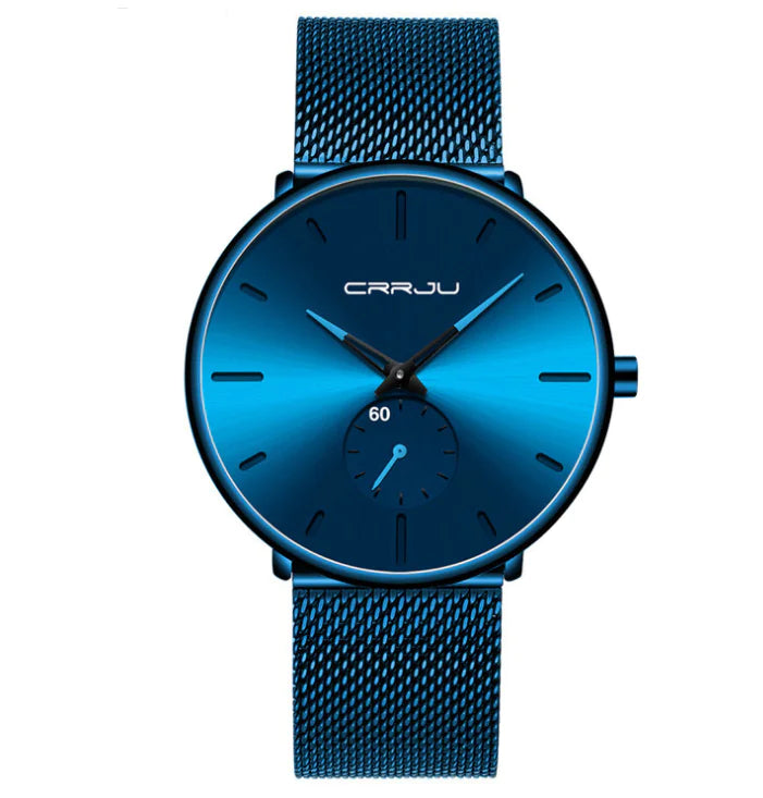 CRRJU Men's Simple Thin Quartz Watch