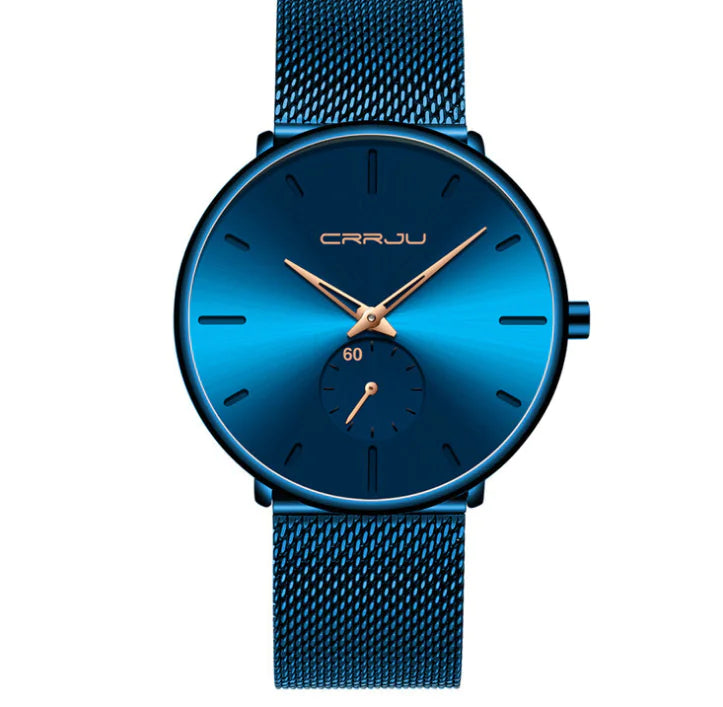 CRRJU Men's Simple Thin Quartz Watch