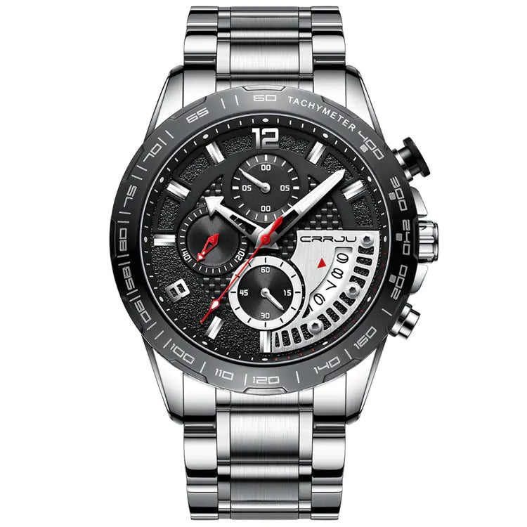 CRRJU 2281 Men's Sport Watch with Stainless Steel Band